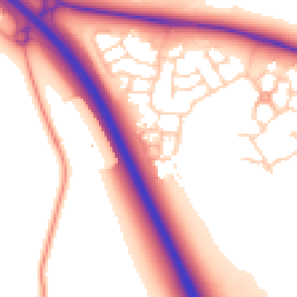 Daytime road noise heatmap for NR5 0WG