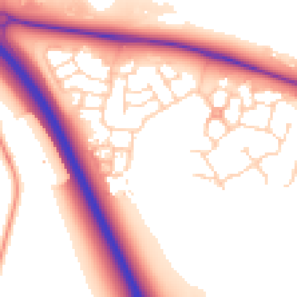 Daytime road noise heatmap for NR5 0WJ