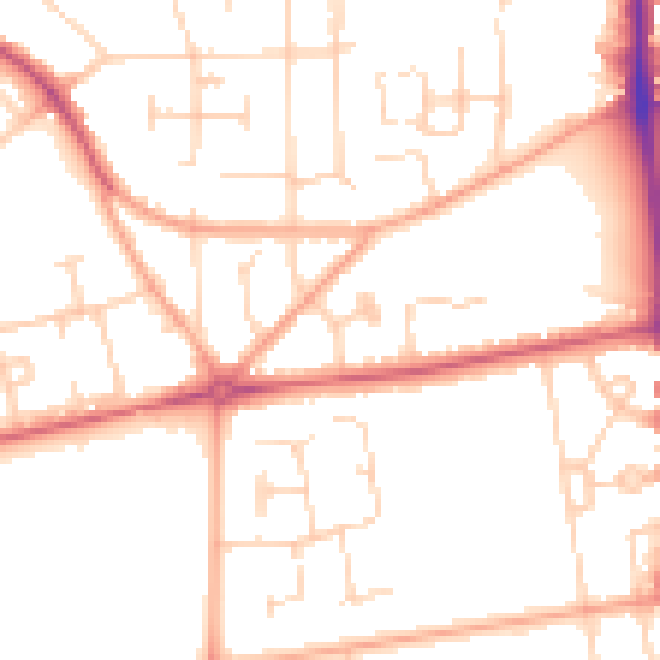 Daytime road noise heatmap for NR5 8AL