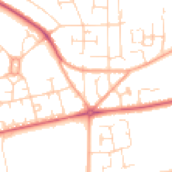 Daytime road noise heatmap for NR5 8AT