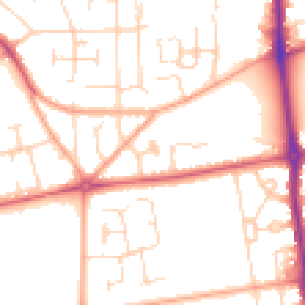 Daytime road noise heatmap for NR5 8BB