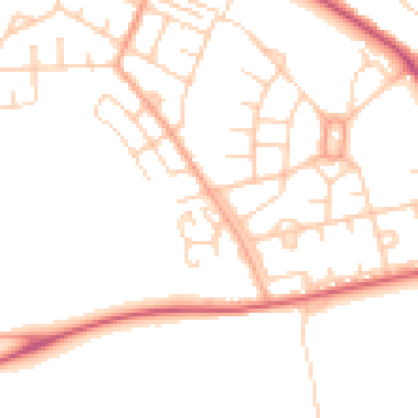 Daytime road noise heatmap for NR5 8BW
