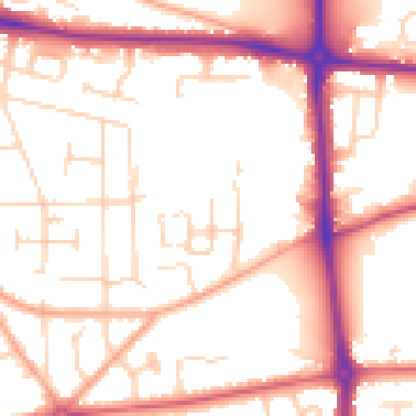 Daytime road noise heatmap for NR5 8BX