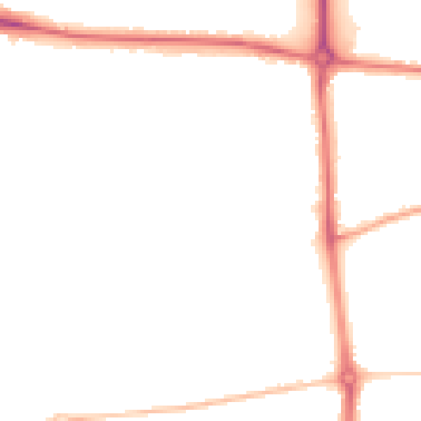 Night-time road noise heatmap for NR5 8BX