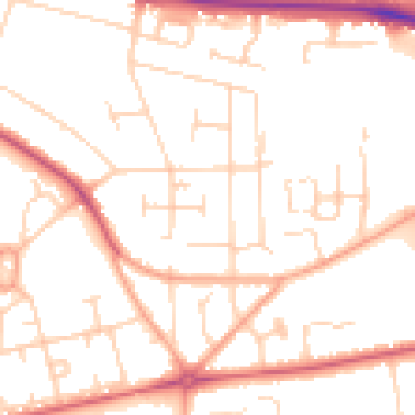 Daytime road noise heatmap for NR5 8DH