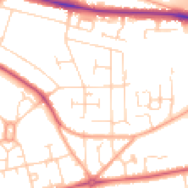 Daytime road noise heatmap for NR5 8DP