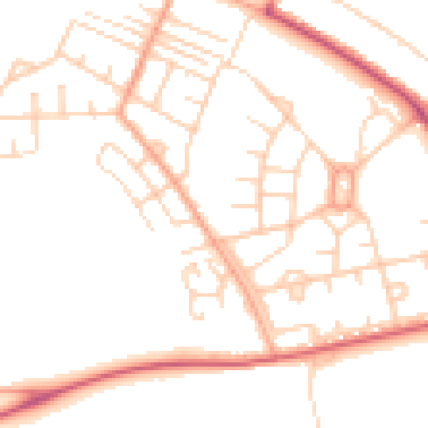 Daytime road noise heatmap for NR5 8EL