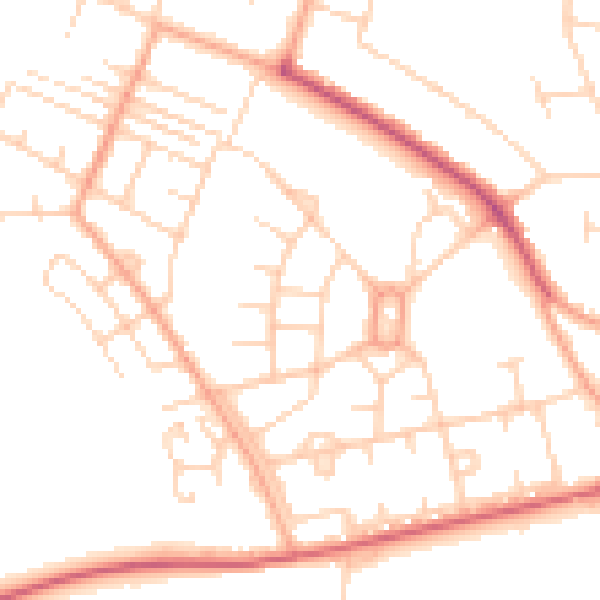 Daytime road noise heatmap for NR5 8LL