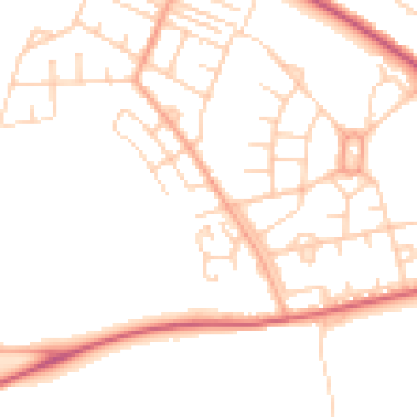 Daytime road noise heatmap for NR5 8NW