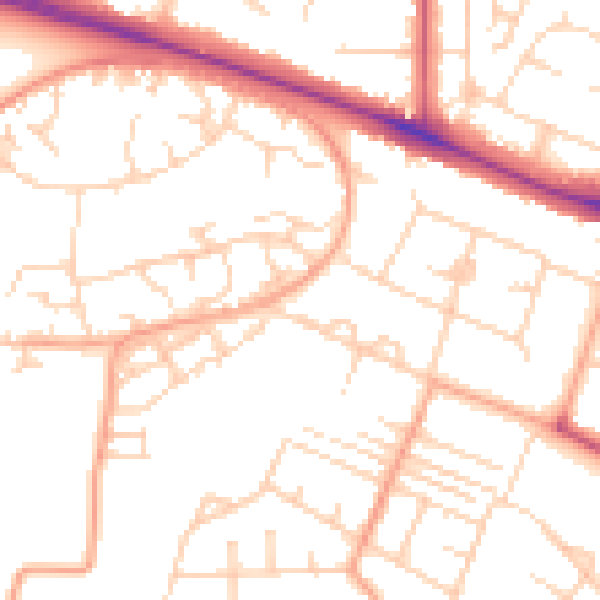 Daytime road noise heatmap for NR5 8RE