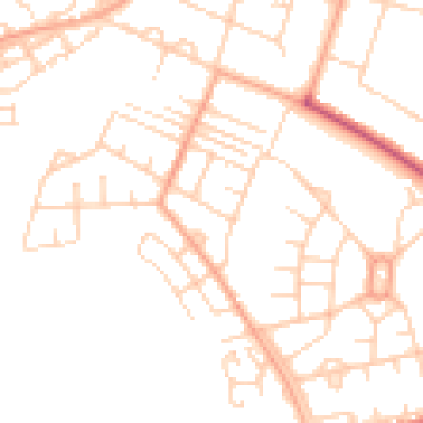 Daytime road noise heatmap for NR5 8RX