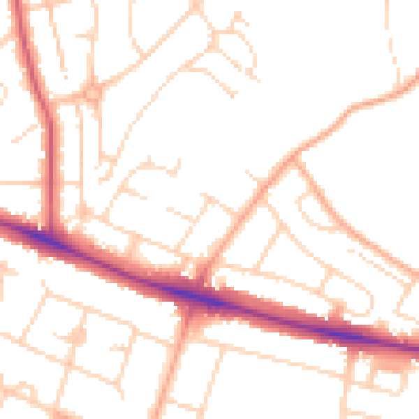 Daytime road noise heatmap for NR5 8YP