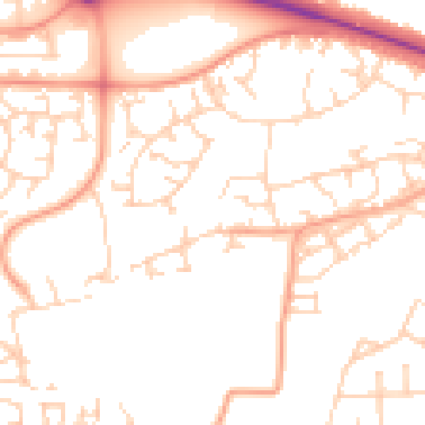 Daytime road noise heatmap for NR5 9BJ
