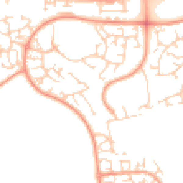 Daytime road noise heatmap for NR5 9BS