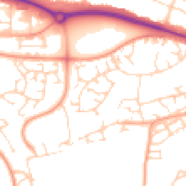 Daytime road noise heatmap for NR5 9EF