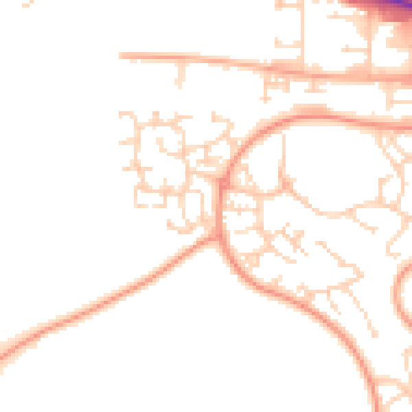 Daytime road noise heatmap for NR5 9EP