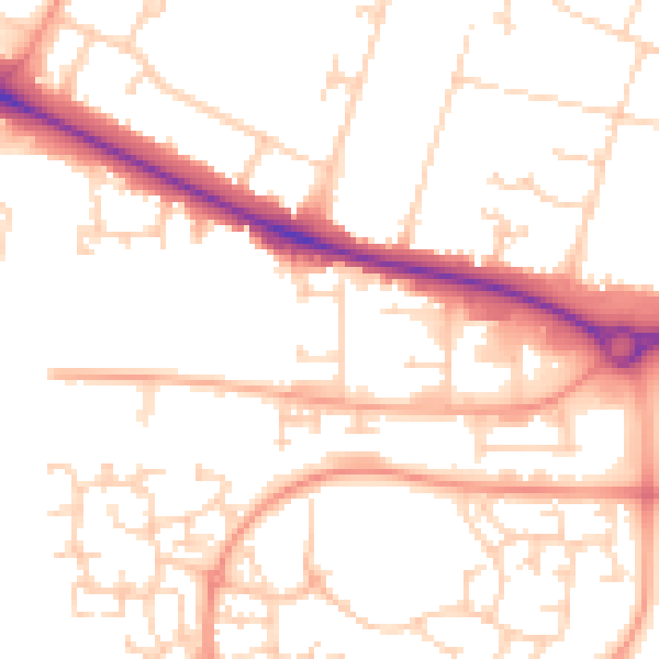 Daytime road noise heatmap for NR5 9JA