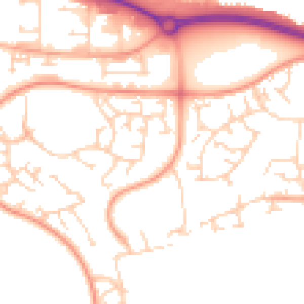 Daytime road noise heatmap for NR5 9LD