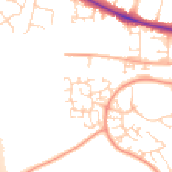 Daytime road noise heatmap for NR5 9NG