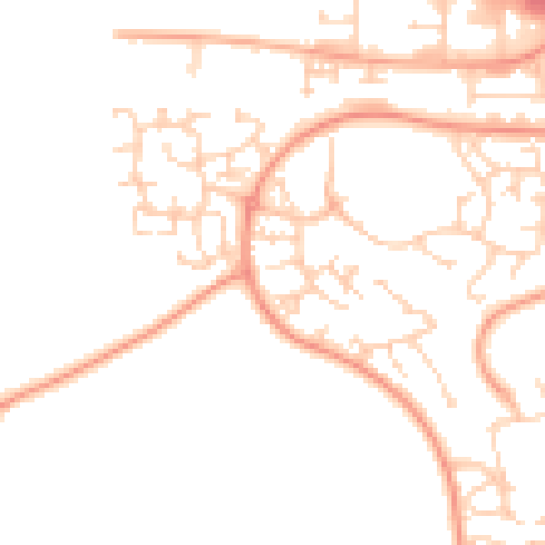 Daytime road noise heatmap for NR5 9NT