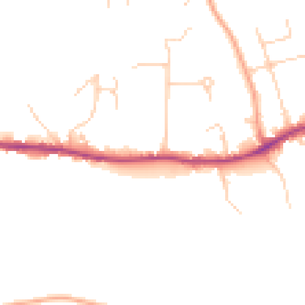 Daytime road noise heatmap for NR7 0AA