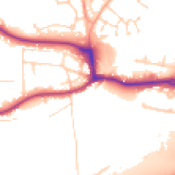 Daytime road noise heatmap for NR7 0AD