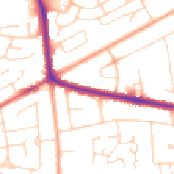 Daytime road noise heatmap for NR7 0AH