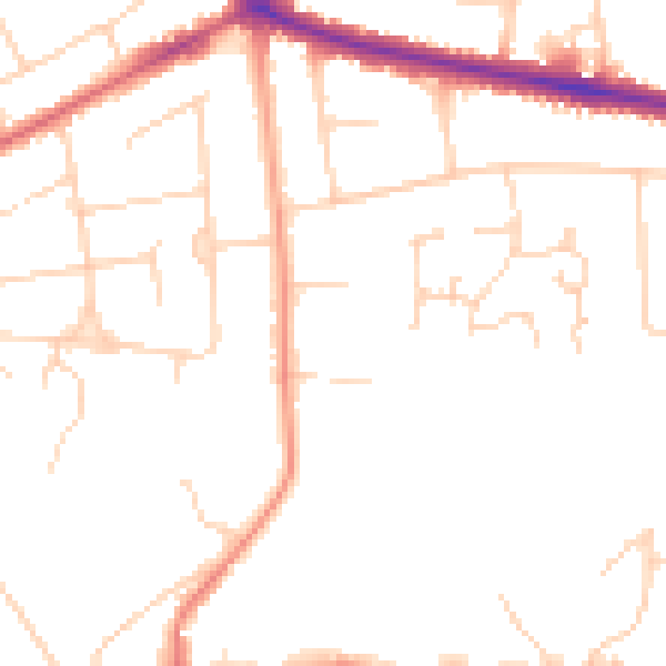 Daytime road noise heatmap for NR7 0DB