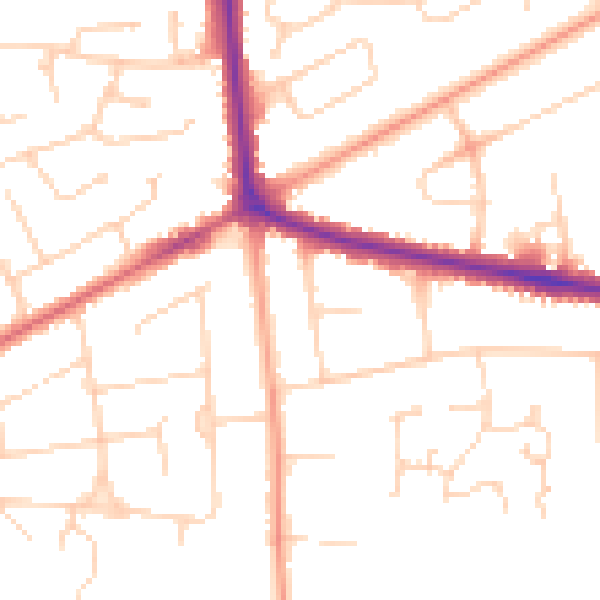 Daytime road noise heatmap for NR7 0DG