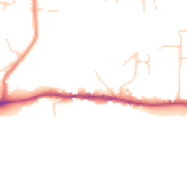 Daytime road noise heatmap for NR7 0EJ