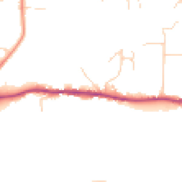 Daytime road noise heatmap for NR7 0FA