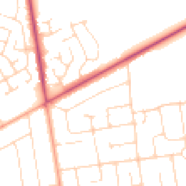 Daytime road noise heatmap for NR7 0LN