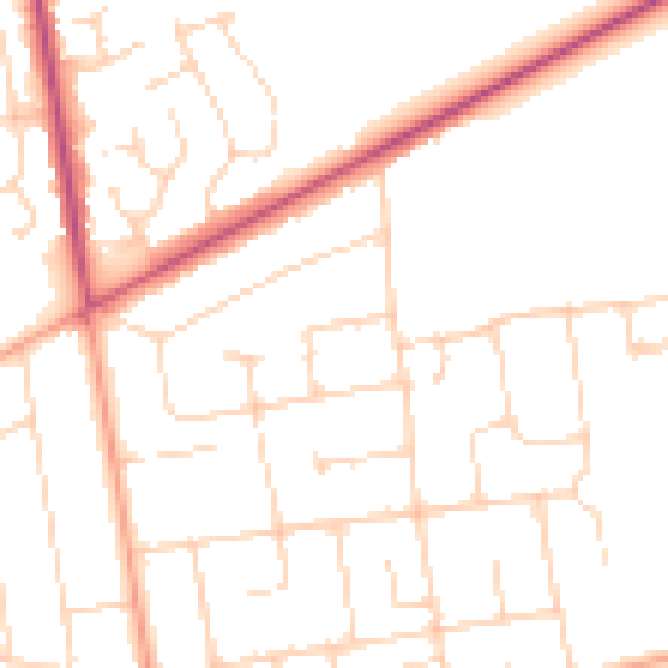 Daytime road noise heatmap for NR7 0LS
