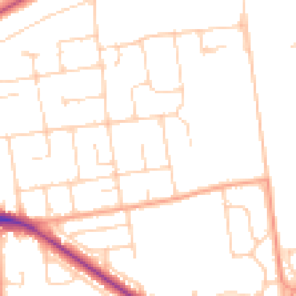 Daytime road noise heatmap for NR7 0PH