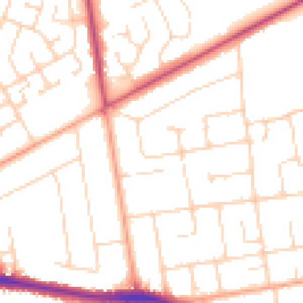 Daytime road noise heatmap for NR7 0PT