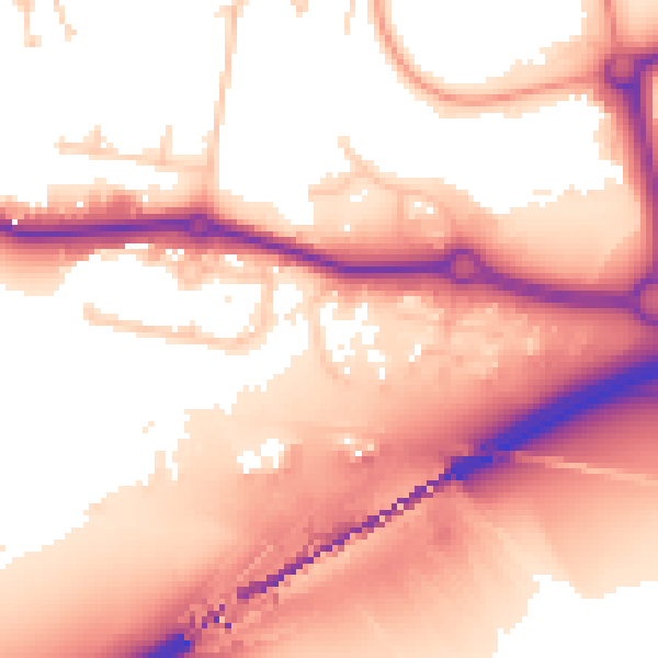 Daytime road noise heatmap for NR7 0TB