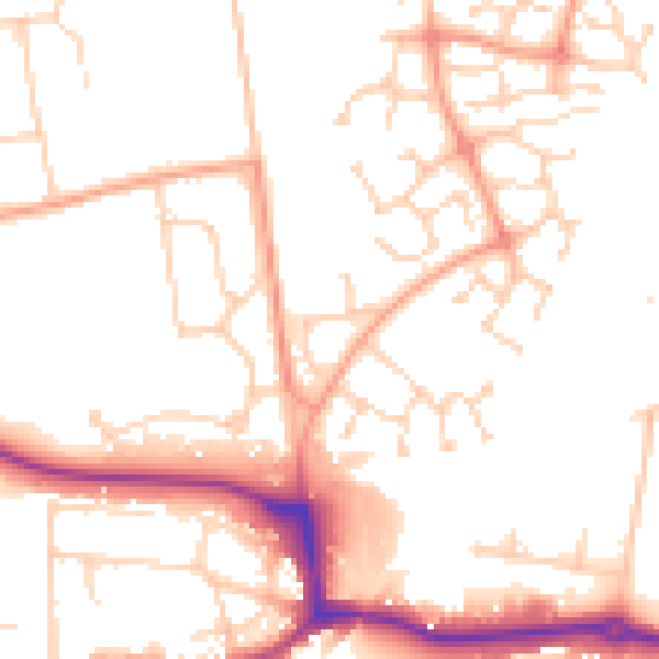 Daytime road noise heatmap for NR7 0TE