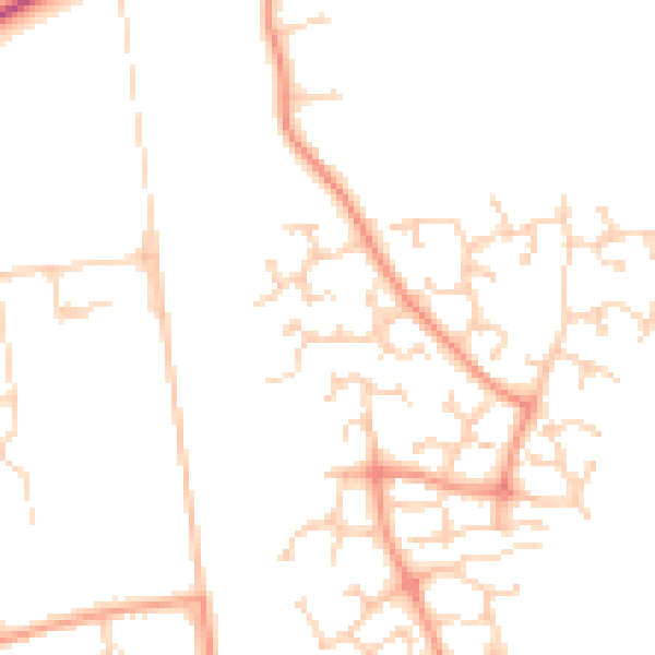 Daytime road noise heatmap for NR7 0TQ