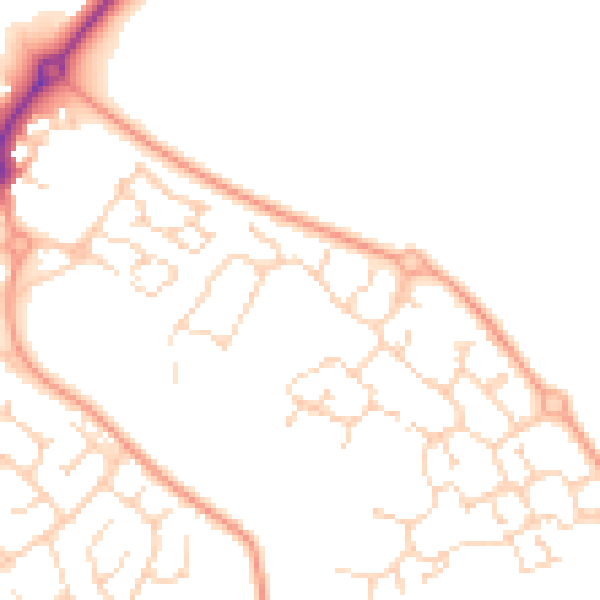 Daytime road noise heatmap for NR7 8DN