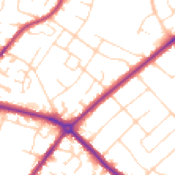 Daytime road noise heatmap for NR7 8DP
