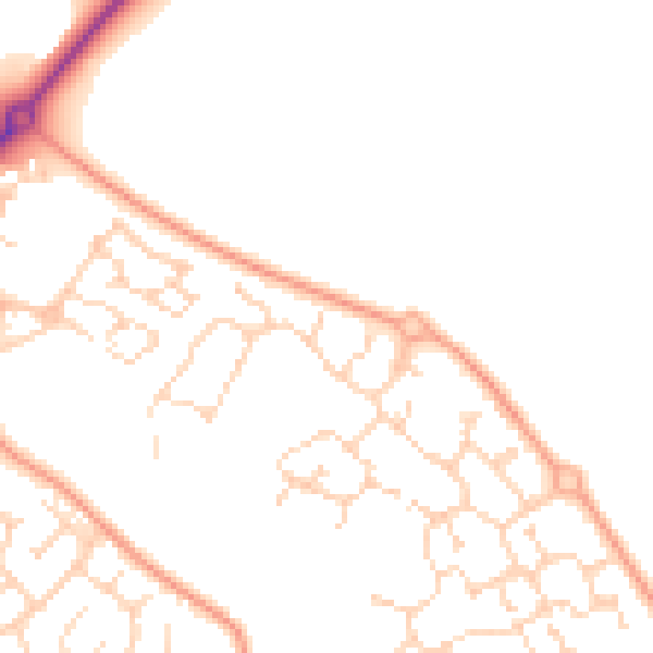 Daytime road noise heatmap for NR7 8DQ