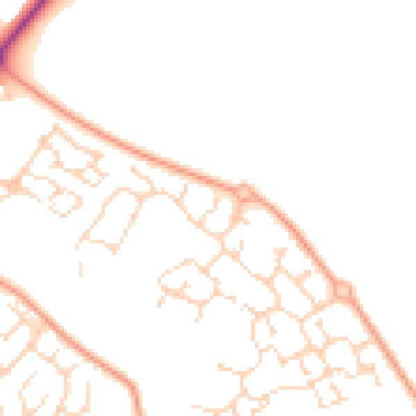 Daytime road noise heatmap for NR7 8DW