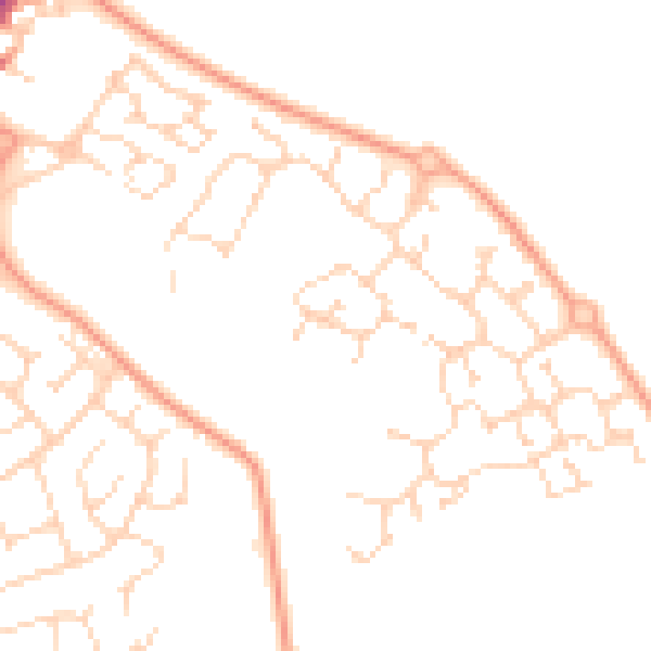 Daytime road noise heatmap for NR7 8EU