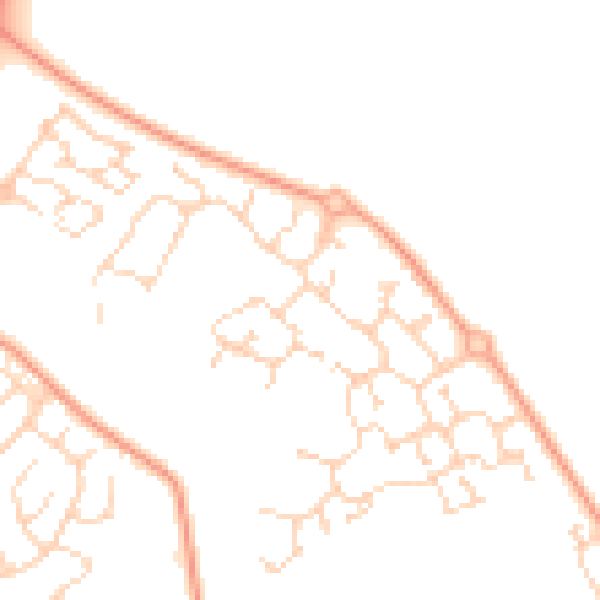 Daytime road noise heatmap for NR7 8FG