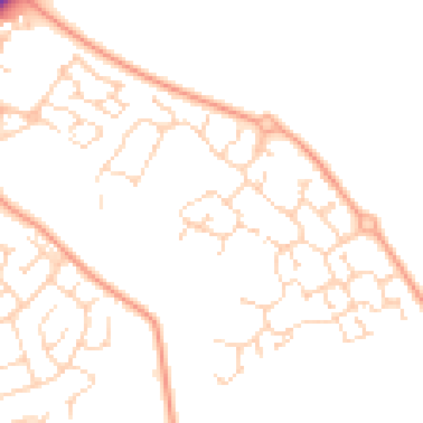 Daytime road noise heatmap for NR7 8FH