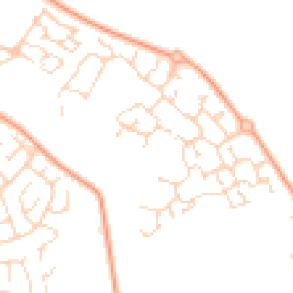 Daytime road noise heatmap for NR7 8FQ