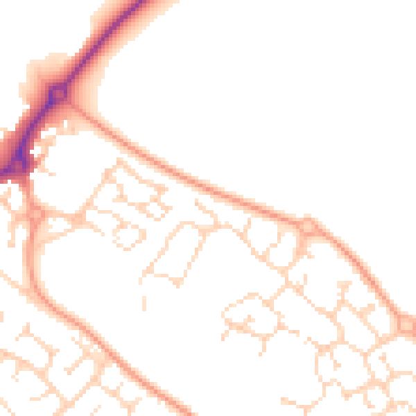 Daytime road noise heatmap for NR7 8FS