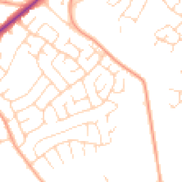Daytime road noise heatmap for NR7 8LB