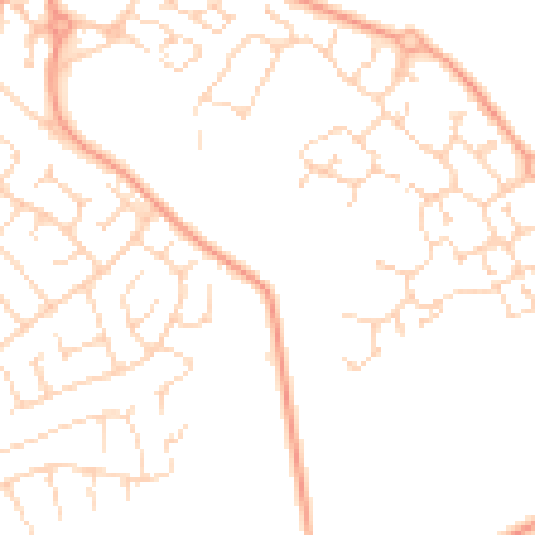 Daytime road noise heatmap for NR7 8SB