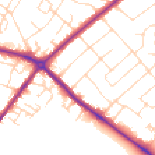 Daytime road noise heatmap for NR7 8XL